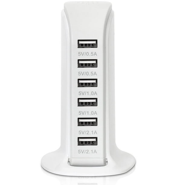 4 Port USB Rapid Tower Desktop Charging Station Hub Fast Charger Power Adapter